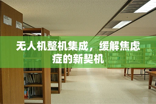 无人机整机集成，缓解焦虑症的新契机
