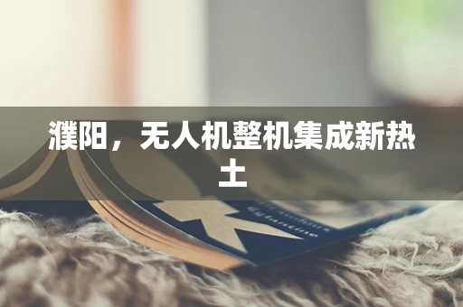 濮阳，无人机整机集成新热土