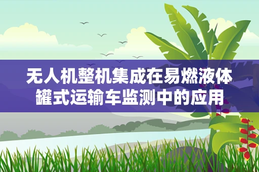 无人机整机集成在易燃液体罐式运输车监测中的应用