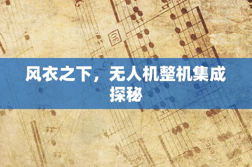 风衣之下，无人机整机集成探秘