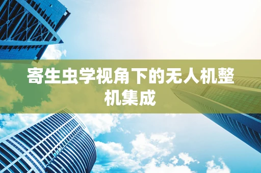 寄生虫学视角下的无人机整机集成
