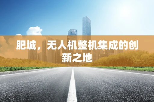 肥城，无人机整机集成的创新之地