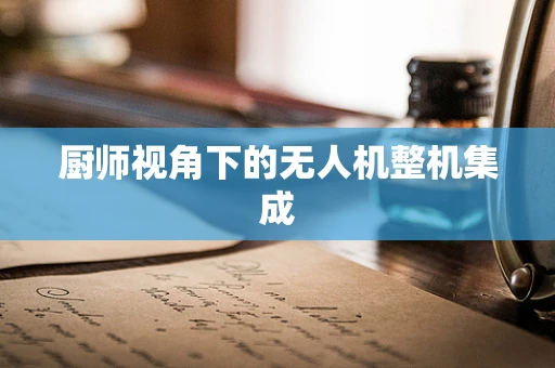 厨师视角下的无人机整机集成