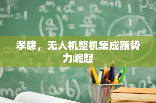 孝感，无人机整机集成新势力崛起