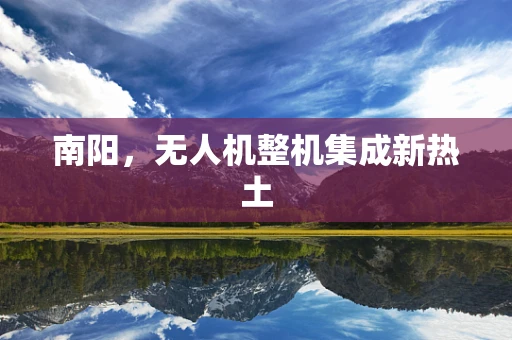 南阳，无人机整机集成新热土