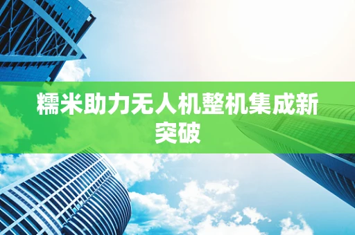 糯米助力无人机整机集成新突破
