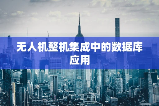 无人机整机集成中的数据库应用