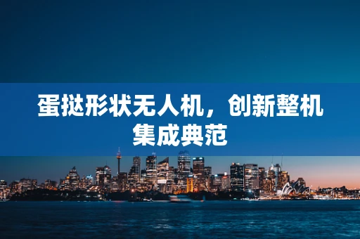 蛋挞形状无人机，创新整机集成典范