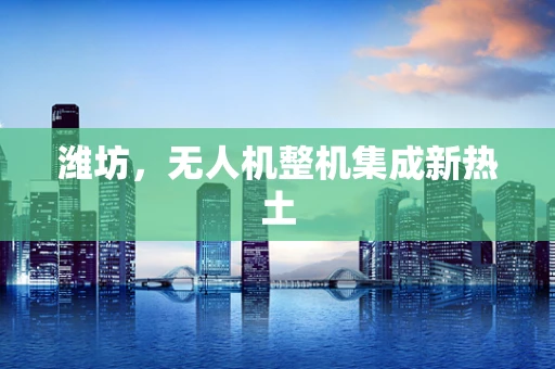 潍坊，无人机整机集成新热土