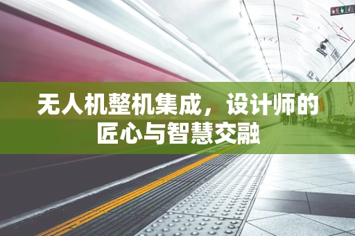 无人机整机集成，设计师的匠心与智慧交融