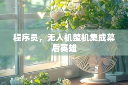 程序员，无人机整机集成幕后英雄