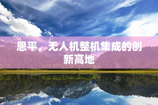 恩平，无人机整机集成的创新高地