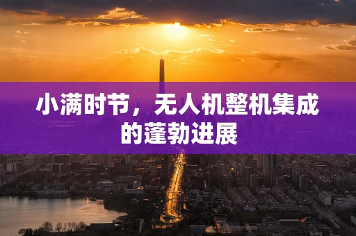 小满时节，无人机整机集成的蓬勃进展