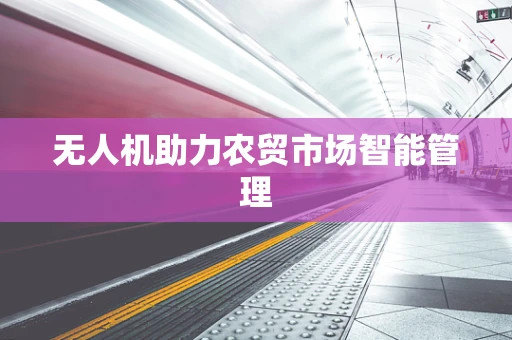 无人机助力农贸市场智能管理
