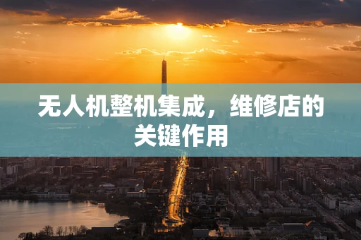 无人机整机集成，维修店的关键作用