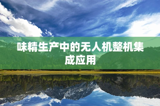 味精生产中的无人机整机集成应用